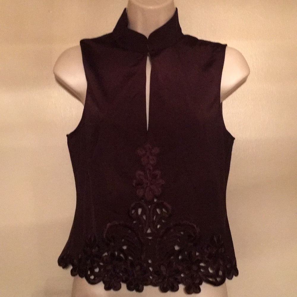 Vivienne Tam Embroidery mandarine collar Top - 2 - Picture 1 of 4